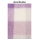 Acne Studios Gift Plaid Tassel Rainbow Vally Wool Scarf Lilac/White One Size