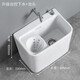 GuanMu ceramic mop pool household balcony bathroom floor row mop pool mop pool side row with drain and dehydration basket Taiwan control automatic drainer 49 cm enlarged station control with drain funnel station control with extended faucet