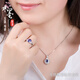 Chuxiao sapphire ring 925 sterling silver ring tanzanite sapphire live ring for women jewelry Japanese and Korean new sapphire live ring