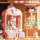 Huangen Children's Girls House jugando a la máquina de captura de pelota de juguete de 3-6 años Juego de juego en casa Regalo de cumpleaños Lindo conejo lindo Cum Cum Machine [20 Babies 10 bolas + Cable de carga]
