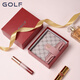 Golf (GOLF) short wallet for women fashion printed women's coin wallet multi-function card bag coin clip ticket bag portable handbag cherry pink apricot color