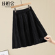 Sibaishe 2025 autumn new women's knitted short solid color age-reducing fashionable temperament skirt