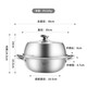 MAXCOOK 304 stainless steel steamer household large capacity steamer thickened double bottom soup pot steamer gas induction cooker universal MCZ561 visible high arch cover 1 layer 30cm