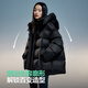 Bosideng puff down jacket for women winter 90 velvet thickened removable hood loose short fashion lazy style jacket