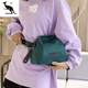 Cool Kangaroo 2025 new Oxford cloth canvas fashionable casual lightweight and versatile women's bag shell bag one-shoulder crossbody bag small bag black (large size)
