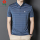 Mengtejiao Herrenbekleidung 100% Mulberry Seiden kurzärmeligte T-Shirt im Sommer Neuer Daddy-Anzug mittleren Alters im mittleren Alter gelegentlich gestreiftes Polo A7018-rot 165/m geeignet für 100-115jin [Jin gleich 0,5 kg]
