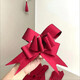 East Tiandi Grey hand-drawn flower ribbon decoration wedding car bow dowry souvenir gift flowers packaging frosted glitter pink Red colored green onion hand-drawn flower [10 large sizes]
