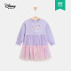 Disney Disney Children's Clothing Children's Girls Dress Sweet Contrast Color Splicing Mesh Skirt Fashionable and Playful Skirt 2021 Spring DB111RE05 Cake Purple 90