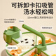 
licheers baby meal plate baby silicone learning to eat separate tableware suction cup integrated children's supplementary food bowl with straw green