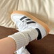 adidas Adidas Clover Women's Shoes New Summer Sports Shoes Fashion Retro Casual Shoes Sneakers Low Top Shoes JI1349 White and Black T-Teen Training Shoes 38
