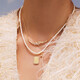 HEFANG He Fang Jewelry Wishing Star Short Necklace Clavicle Chain Light Luxurious and High-end Birthday Gift for Girlfriend Gold