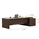 TONGTA modern leather boss desk office president desk business executive desk boss desk high-end office furniture 2.0 meters boss desk left side cabinet