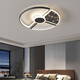 Lámpara de techo de colorismo Modern Simple 2025 Nuevo lámpara de sala de estar inteligente Combinación de la casa entera Combinación LED de tres dormitorios Luz de dos dormitorios YX1392 Negro 50 cm+60 vatios Luz de tres colores