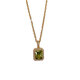 Old Phoenix Peridot Pendant European and American Fashionable Sparkling Faceted Zircon Olive Green Necklace