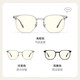 Parson PARZIN anti-blue light glasses frame Light polygonal non-face mirror Anti-blue light goggles 15866 Light brown Wanxin lens 1.67 green film within 600 degrees