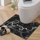 Baijiyuan Nordic style U-shaped toilet mat foot pad toilet toilet pedal waterproof pvc anti-slip pad toilet floor mat can be scrubbed impression gradient 50*60cm [standard version size]