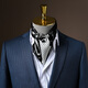 
Hangzhou Silk Road Silk Scarf Men's Streaming Scarf Double-sided Casual Business Scarf Dad Boy Gift Fenghua Black and White