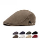 Fangchi hat men's Korean version of forward hat corduroy duck tongue painter hat men's autumn beret soft top newsboy hat burgundy adjustable