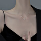 Ai Ying'er small waist necklace women's silver clavicle chain high-end fashion pendant Valentine's Day birthday gift for girlfriend and wife white small waist necklace