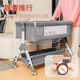 YIUDS crib newborn multi-function shaker movable and spliced adult bed baby sleeping artifact diaper table mosquito net + mattress + universal wheel foldable
