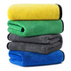Meijia diary rags, four-color square towels 30*30cm*4 car wiping and glass towels, kitchen cleaning double-sided velvet square towels