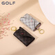 Golf GOLF new fashion key bag for women fashion small simple key chain universal card bag trendy smoke pink with apricot color