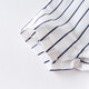 davebella David Bella children's clothing summer baby jumpsuit short-sleeved jumpsuit newborn baby striped baby crawling suit men's summer DBM14107 blue and white stripes 90cm
