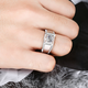 Star holds one carat moissanite solitaire diamond ring for men, fashionable couple, wedding proposal ring, platinum platinum gift for girlfriend on Chinese Valentine's Day, 18K gold ring, 1 carat, contact customer service and note the circle number