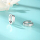 Yuan Shengfu's new fashionable PT950 shiny platinum stud earrings, simple, compact and versatile platinum earrings, 3.77g
