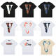 
TX FOG heavy short-sleeved T-shirt heavy VLONE FOG big V short-sleeved fog high street hip-hop half-sleeved couple ins summer high hx6218 white S