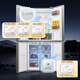 Rongsheng double-cycle refrigerator 429 liters double door cross door four-door first-class energy efficiency dual frequency conversion air-cooled frost-free ultra-thin embedded energy-saving gray mother and baby national subsidy Rongsheng double-cycle refrigerator BCD-429WD12FP