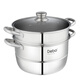 Debo steamer double-layer 304 stainless steel soup pot steamer induction cooker universal Sofitel 28cm