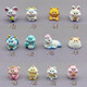 Gelun twelve zodiac creative micro landscape cartoon ornaments simulated animals tiger snake monkey horse sheep pig children's small dolls colorful zodiac 12-piece combination pack