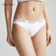 Calvin Klein内衣女士三条装循环提花ck棉质透气性感比基尼三角内裤女QP1258O MP1-太空黑/浅灰色/月光白 3条 M