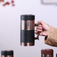 Tanxuange lila lehm Tee Tasse Lila Ton Inner Liner Thermos Cup High-End-Gedenkwasserbecher für Papa und Lehrergeburtstagsgeschenk Custom Schriftzug hundert Tee Matte Black Set Leather Box Packung