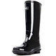 Huili Regenstiefel Herrenhoch-Röhrchen Außenwasserschuhe Fischeringauto-Waschmittel Regendicht Regen Wasser nicht leicht zu tragen-resistente Gummischuhe 838 High Rohr 41 (255 mm)