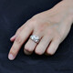 Ji Bao Lou Pt950 platinum ring men's platinum ring ring couple live mouth fate for three lives 13.92g 1#