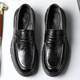 Cartelo mocasines zapatos de cuero para hombres zapatos casuales de negocios transpirables zapatos de cuero de cuero suave de un pie hombres 9925 negros 41