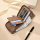 Mashalanti Wallet Herren Kurzer Reißverschluss Karten Brieftasche Großkapazität Flip Coin Wallet Bag Vatertag Geburtstagsgeschenk