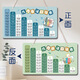 Tableau de formule de multiplication KEBA, grands caractères, multiplication à double face et table de formule de division, ADD et soustrait, table d'ornement double face, table de formule d'ornement, 24