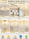 XMSJ Cream Style Light Luxury Living Room Master Light Bedroom Light French Feather Crystal Restaurant Creative Lamp 2024 New Chandelier Light Source Ra9710 Head Three Color Light