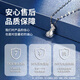 Zhou Baifu [1000+ stores] Foot silver lucky bag necklace for girls' pendant practical birthday gift for girlfriend