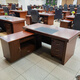 94027 Leadership desk office solid wood veneer painted desk 1.6 meters with side cabinets