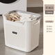 Mud quality dirty clothes basket dirty clothes storage basket household dirty clothes basket laundry basket bathroom bathroom clothes putting artifact laundry basket large size - cream white