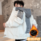 NASAPONY official brand jacket men's spring and autumn jacket men's loose hooded top men's autumn and winter baseball uniform work clothes 9902 no velvet #off-white (jacket) XL (too small, recommended 112-127Jin [Jin equals 0.5 kg])