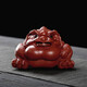 Gold inlaid jade teacher Wang Renbing handmade Yixing purple sand tea pet golden toad ornaments tea play kung fu tea set accessories gift box set good luck big red robe golden toad