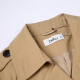 betu Baitu women's windbreaker for women's spring new lapel waist versatile mid-length jacket jd2101T36 khaki L
