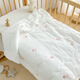 Bei Qichu newborn quilt baby quilt kindergarten quilt all-season pure cotton quilt double-sided white background crepe cotton-embroidered bear 100*120cm autumn and winter style