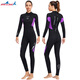 DIVE&SAIL New 3MM Diving Suit Women's One-piece Long Sleeve Thickened Warm Couple Wet Suit Men's Snorkeling Surfing Jellyfish Swimsuit Men's Black 2XL