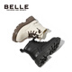 Belle Kinderschuhe Mädchen Martin Boots Herbst neue Single Boots Jungen Britische Stiefel Kurzstiefel Kinder All-Match Lederstiefel Vanille-Reis-Eingang De3882 36